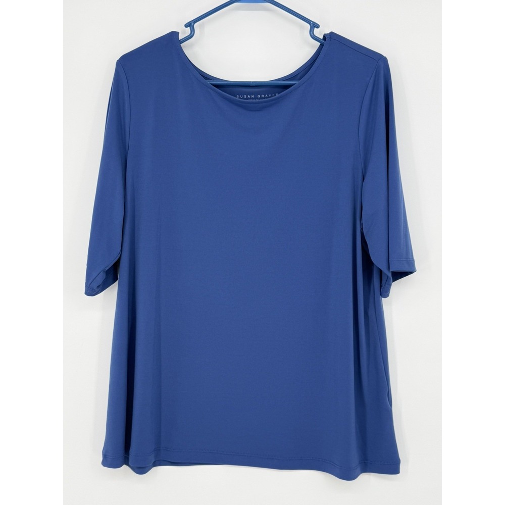 Susan Graver Women's Short Sleeve Top XL